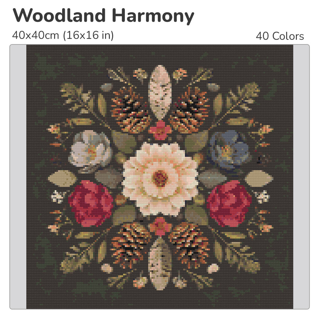 Woodland Harmony Diamond Painting Kit-40x40cm (16x16 in)-Heartful Diamonds