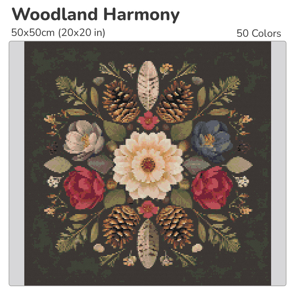 Woodland Harmony Diamond Painting Kit-40x40cm (16x16 in)-Heartful Diamonds