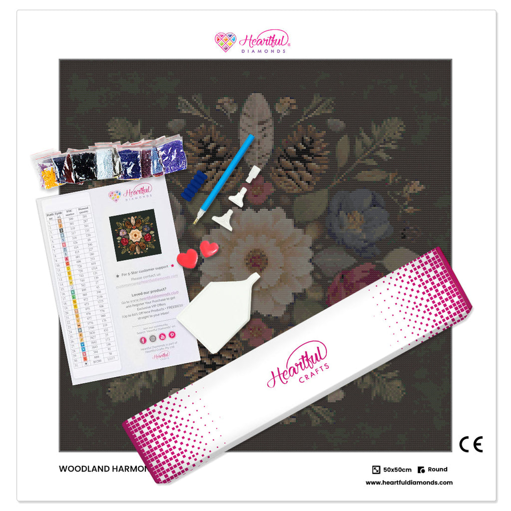 Woodland Harmony Diamond Painting Kit-50x50cm (20x20 in)-Heartful Diamonds