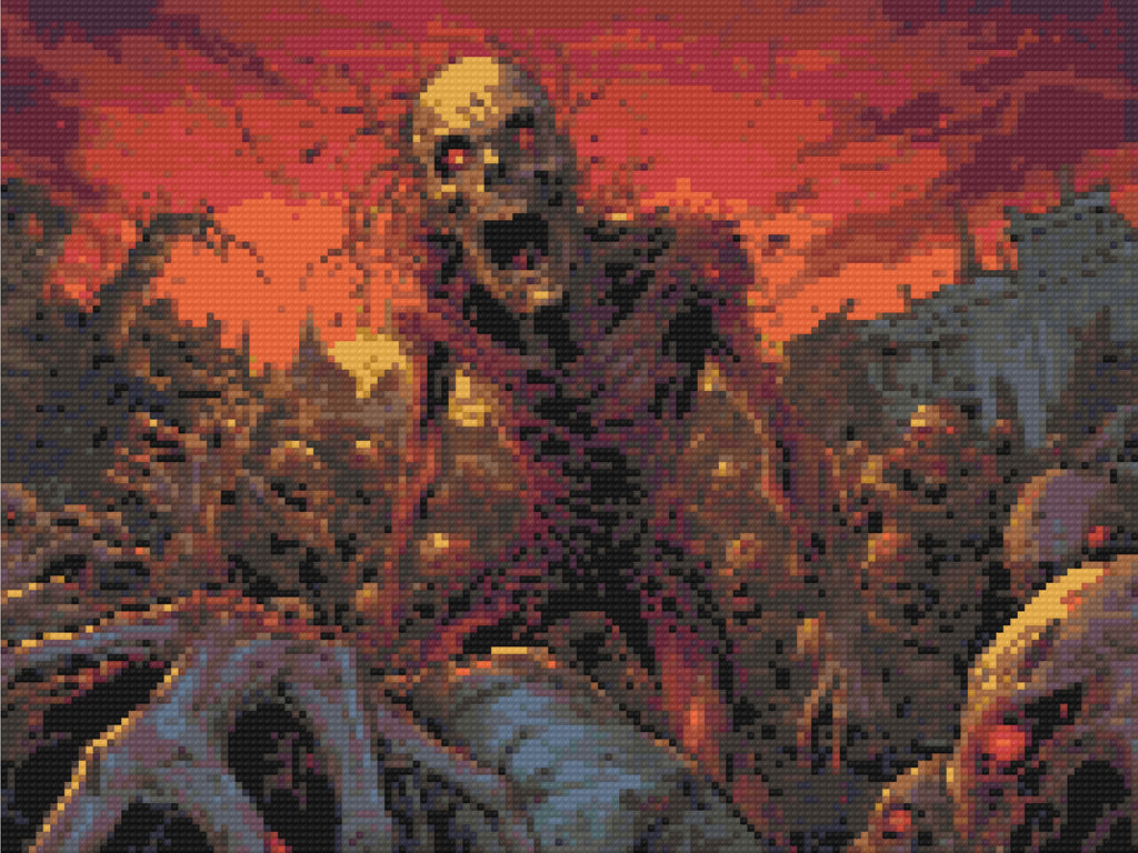 Zombie Apocalypse Diamond Painting Kit-40x30cm (16x12 in)-Heartful Diamonds