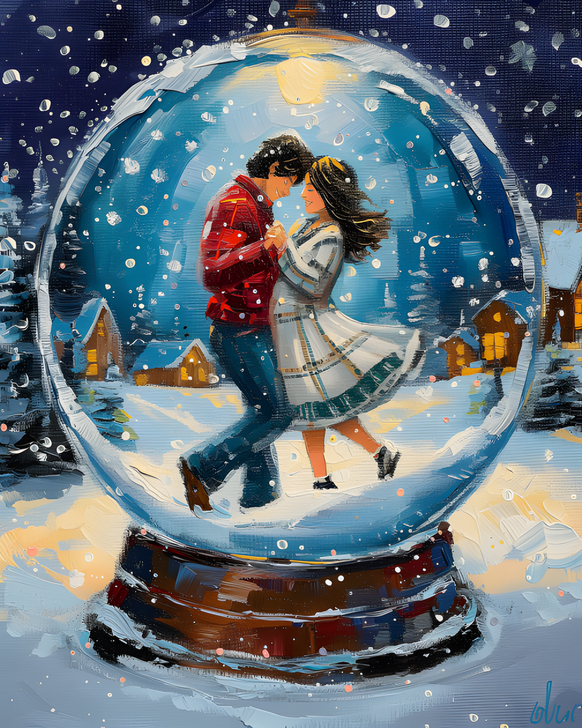 Winter Embrace Diamond Painting Kit-30x40cm (12x16 in)-Heartful Diamonds