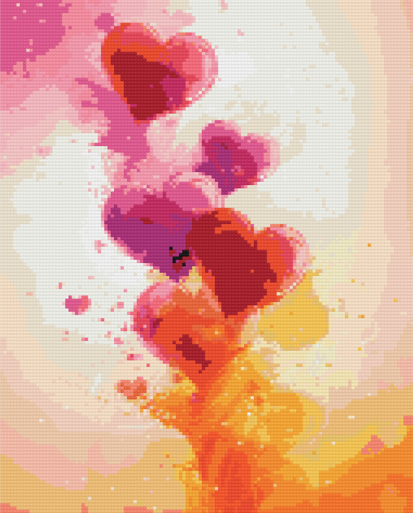 Vibrant Affections Diamond Painting Kit-30x40cm (12x16 in)-Heartful Diamonds