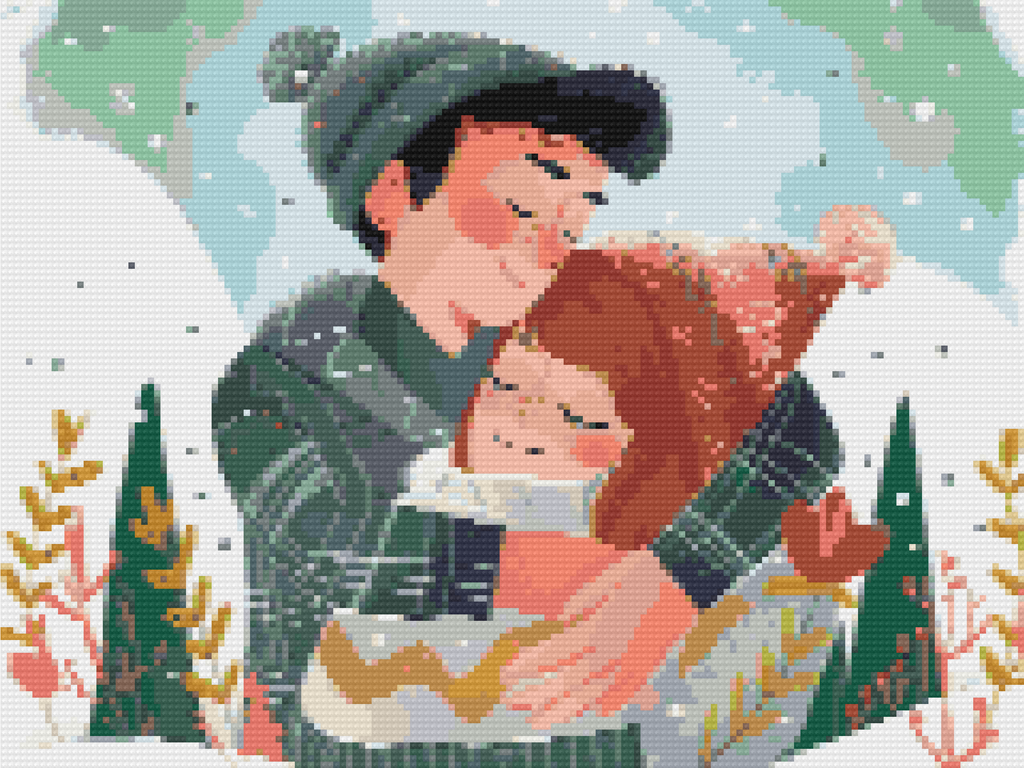 Warmth of Love Diamond Painting Kit-40x30cm (16x12 in)-Heartful Diamonds