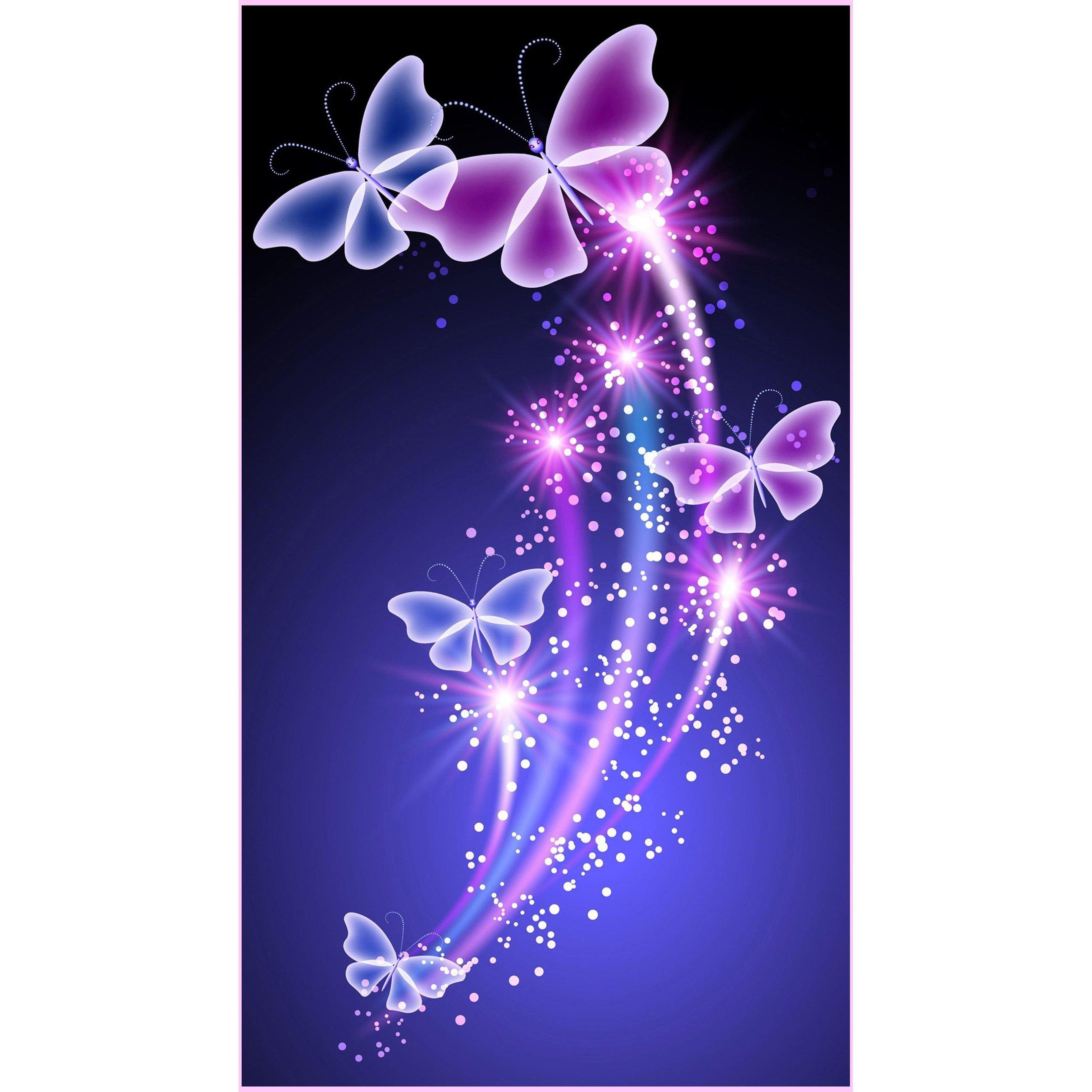 Alighting Glitzy Purple Butterflies-Diamond Painting Kit-Heartful Diamonds