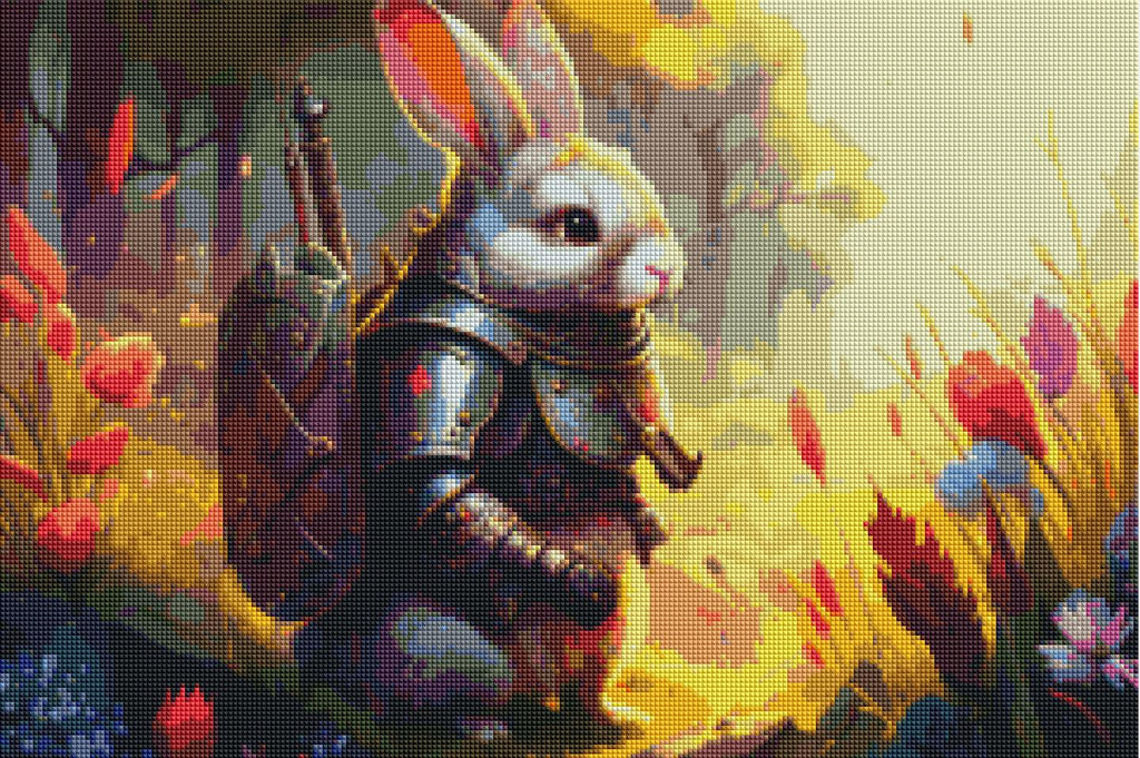 Adventurous Rabbit Knight-Diamond Painting Kit-Heartful Diamonds