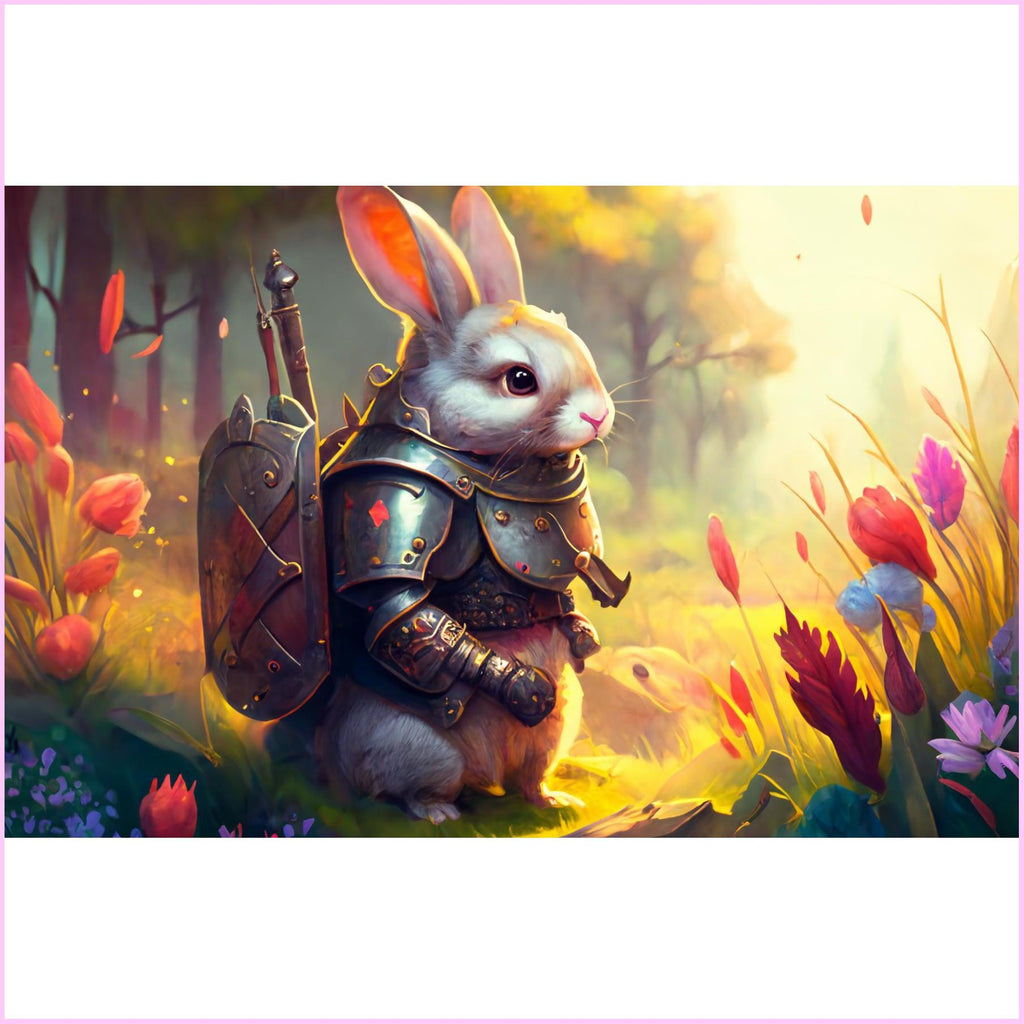 Adventurous Rabbit Knight-Diamond Painting Kit-Heartful Diamonds