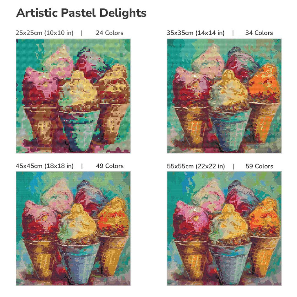 Artistic Pastel Delights-Diamond Painiting Kit-Heartful Diamonds