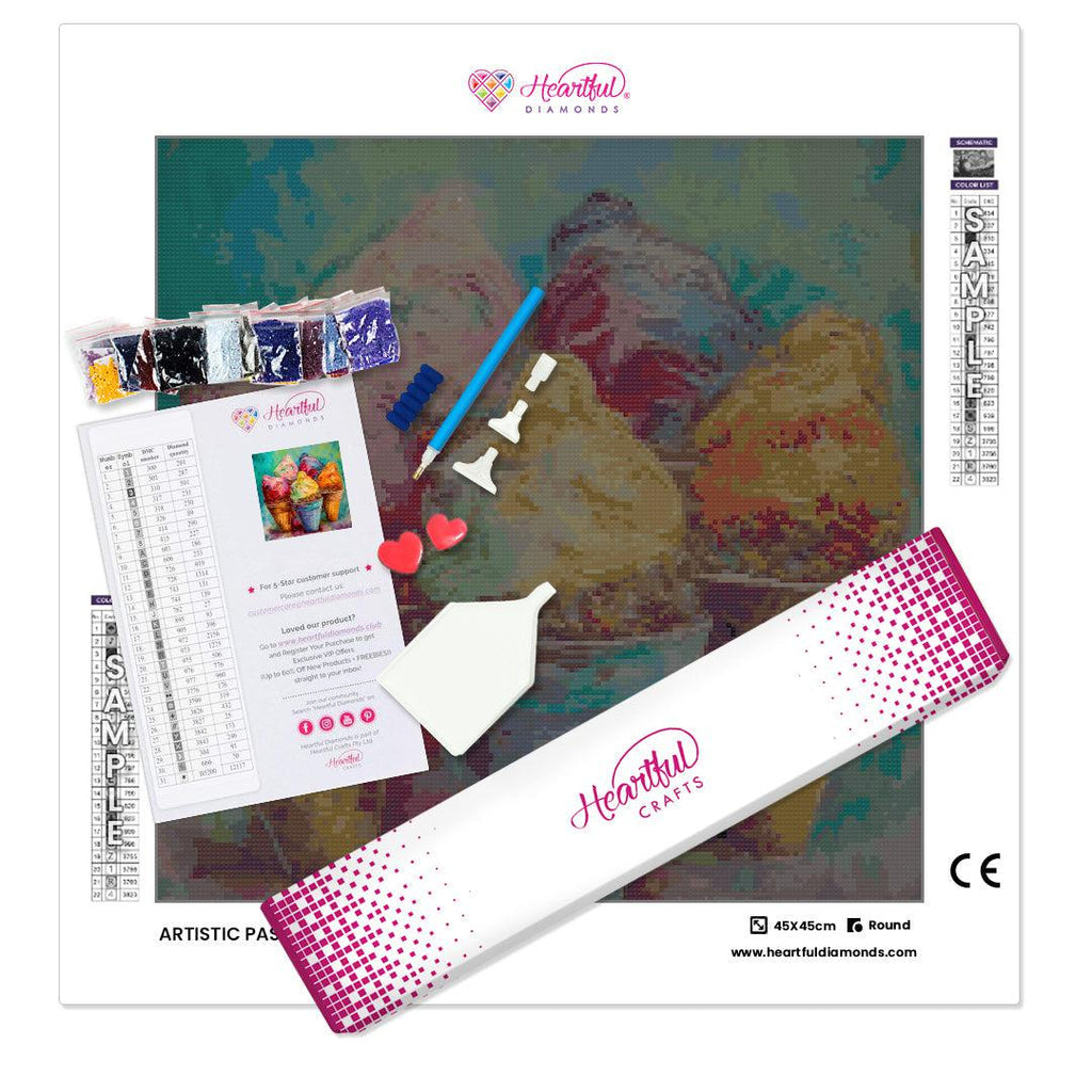 Artistic Pastel Delights-Diamond Painiting Kit-Heartful Diamonds