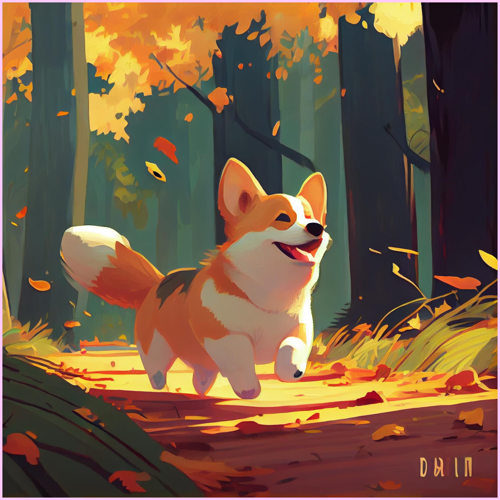 Fall corgi shop