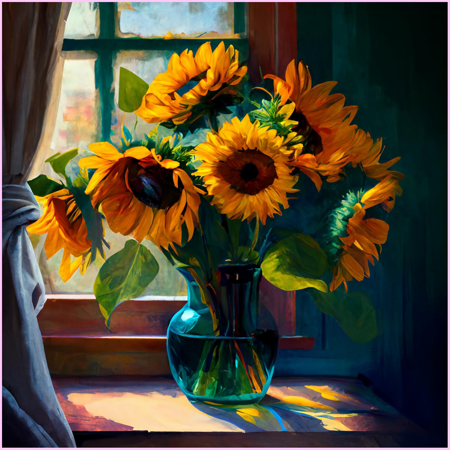 Bright Sunflower Bouquet-Diamond Painting Kit-Heartful Diamonds