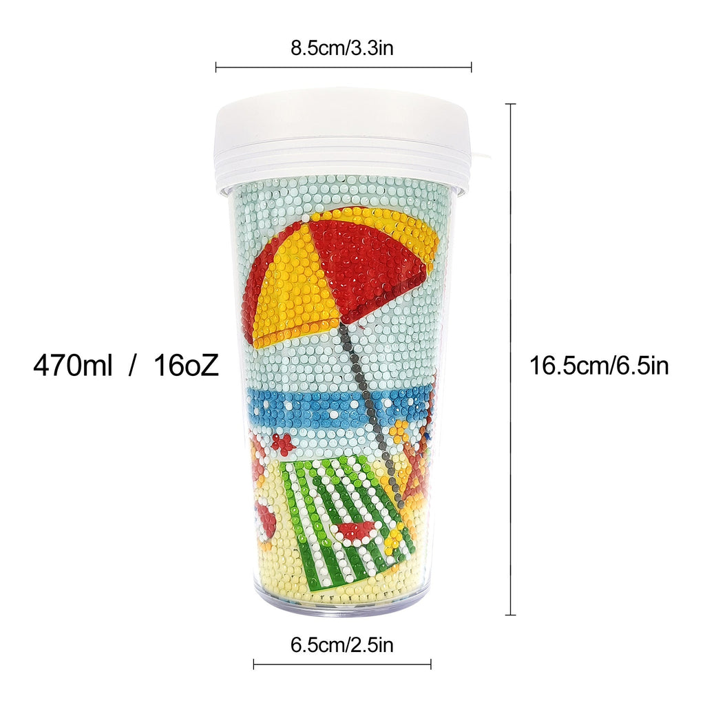 Travel Tumbler Diamond Art-Heartful Diamonds