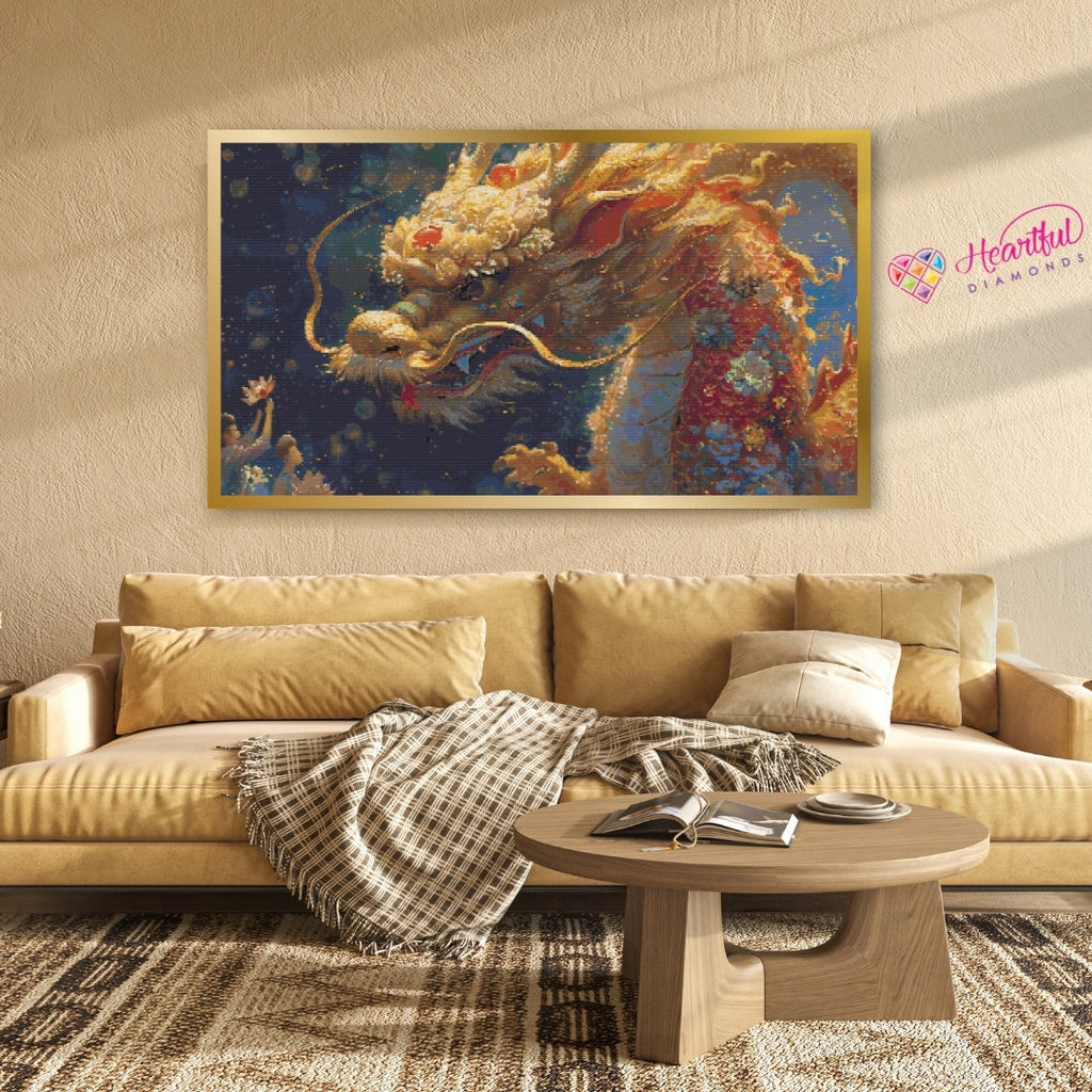 Celestial Dragon's Blessing Diamond Painting Kit-90x50cm (36x20 in)-Heartful Diamonds