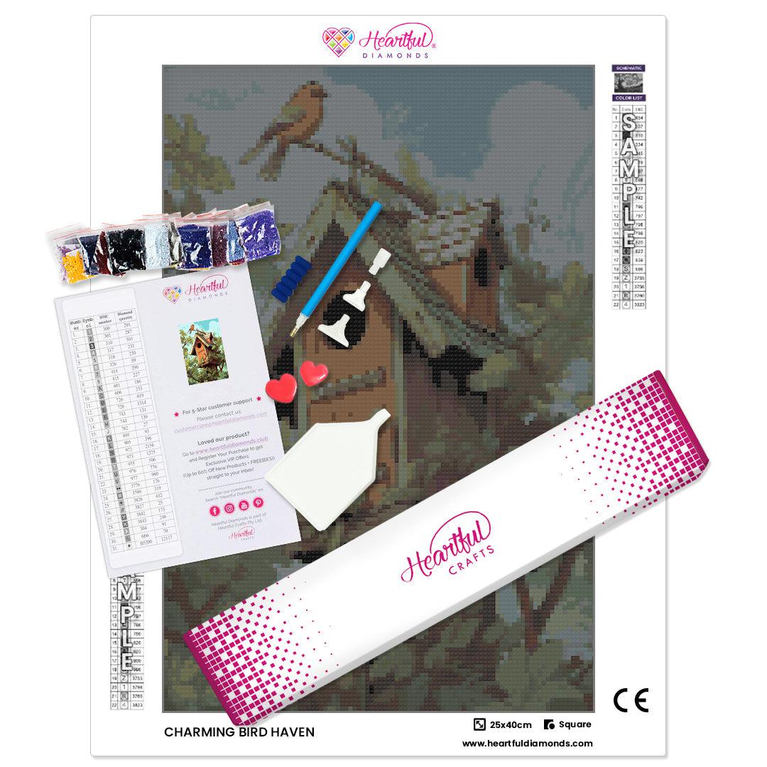 Charming Bird Haven-Diamond Painiting Kit-Heartful Diamonds