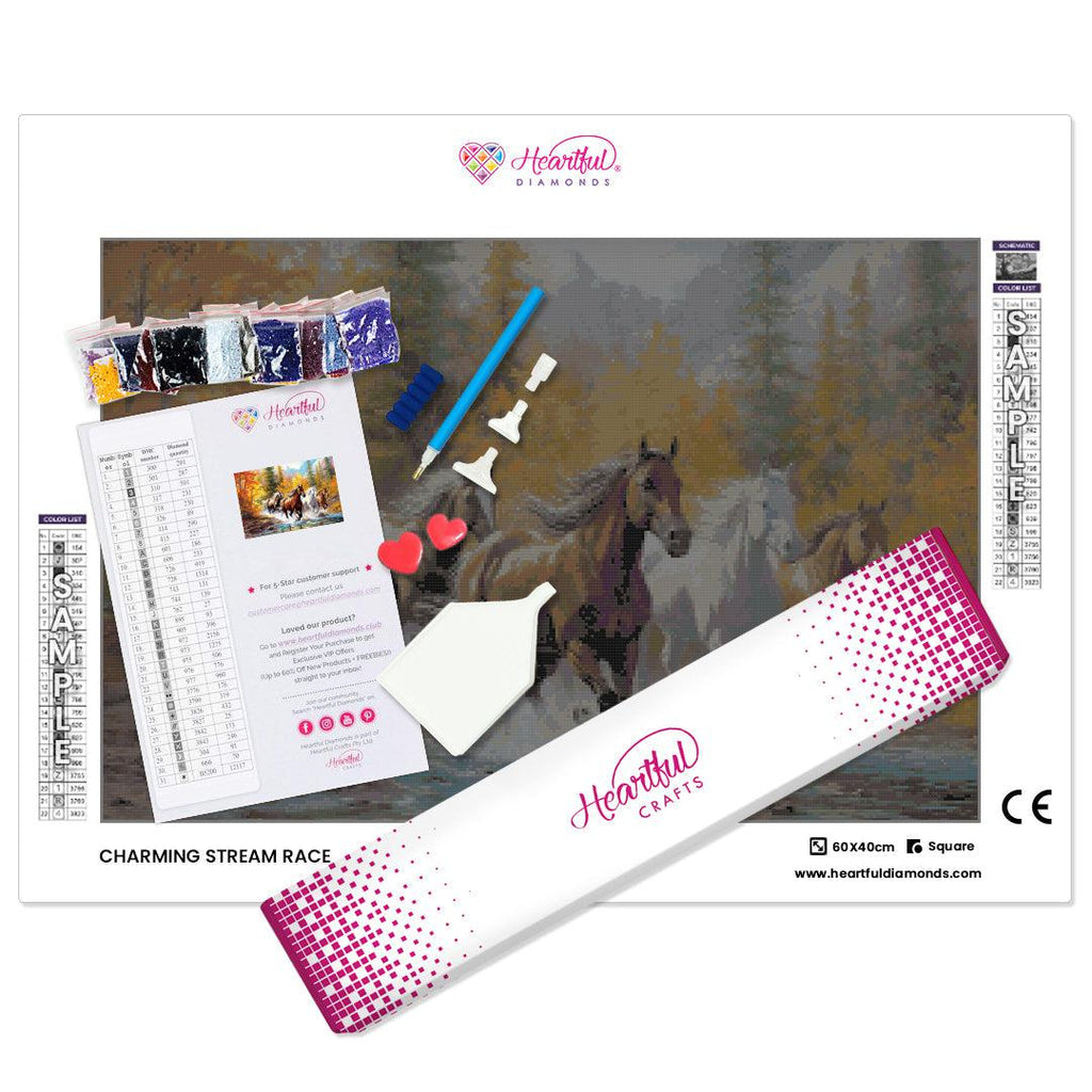 Charming Stream Race Diamond Painting Kit-Heartful Diamonds