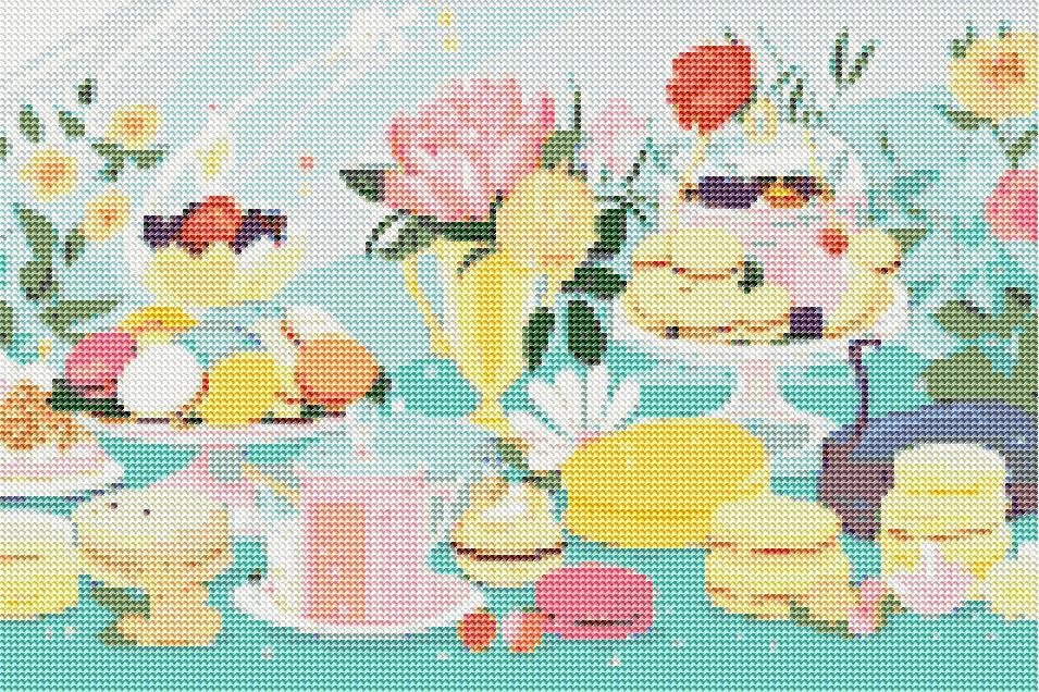 Charming Tea Party-Diamond Painting Kit-Heartful Diamonds
