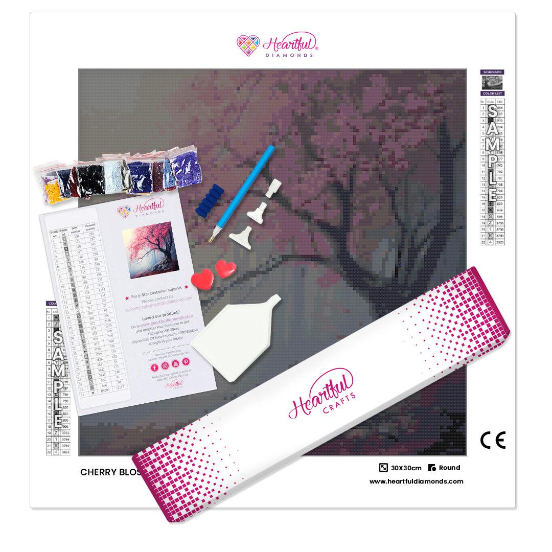 Cherry Blossom Mystique Diamond Painting Kit-30x30cm (12x12 in)-Heartful Diamonds