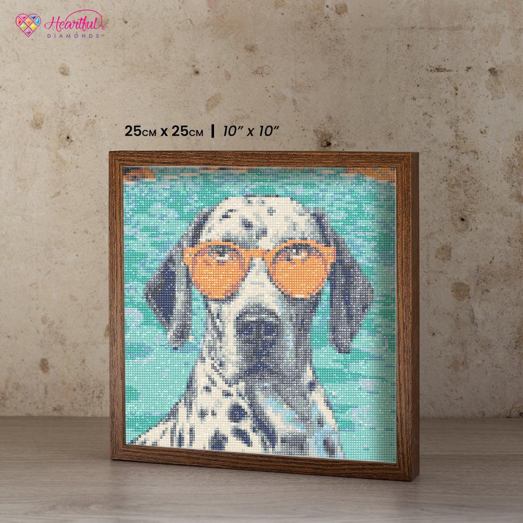 Chill Dog by the Pool-Diamond Painiting Kit-Heartful Diamonds