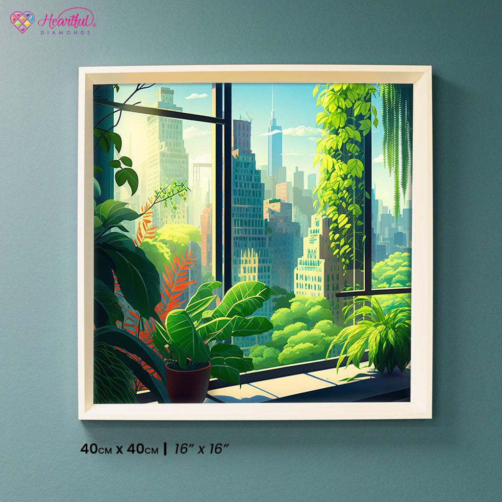 City Jungle Window-Diamond Painting Kit-Heartful Diamonds