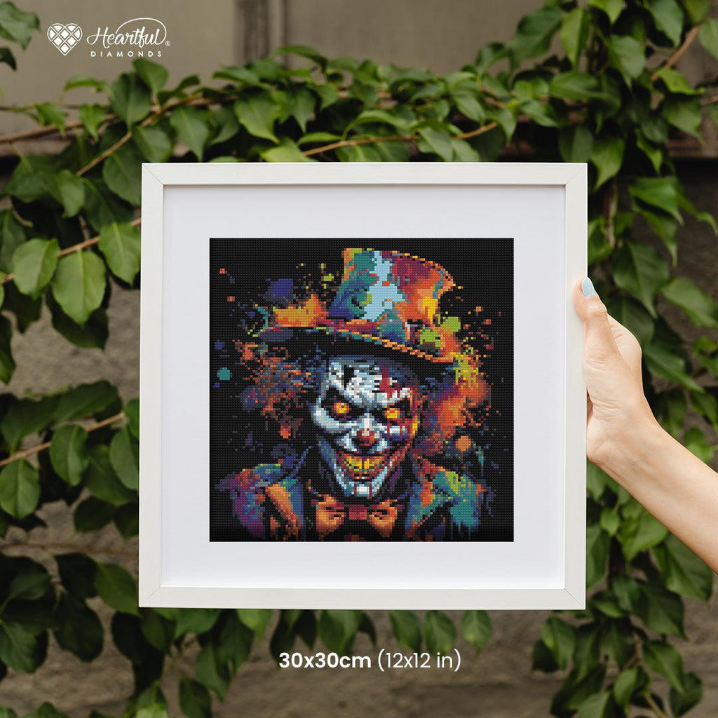 Clown Splatter Poster Diamond Painting Kit-30x30cm (12x12 in)-Heartful Diamonds