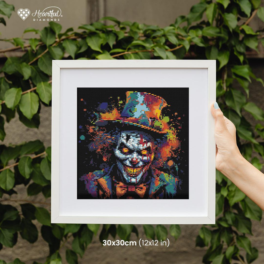 Clown Splatter Poster Diamond Painting Kit-30x30cm (12x12 in)-Heartful Diamonds