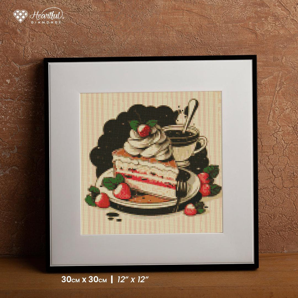 Coffee and Strawberry Shortcake-Diamond Painting Kit-Heartful Diamonds