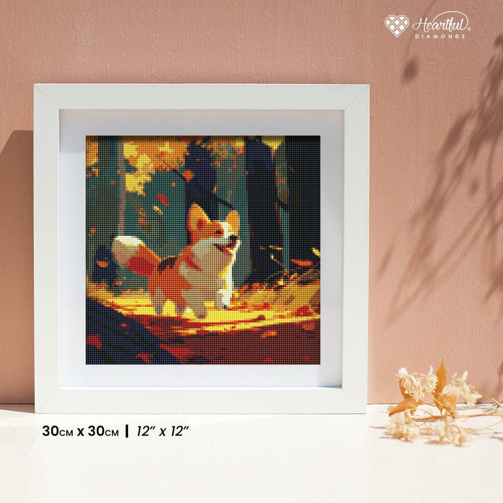 Autumn Corgi Adventure-Diamond Painting Kit-Heartful Diamonds