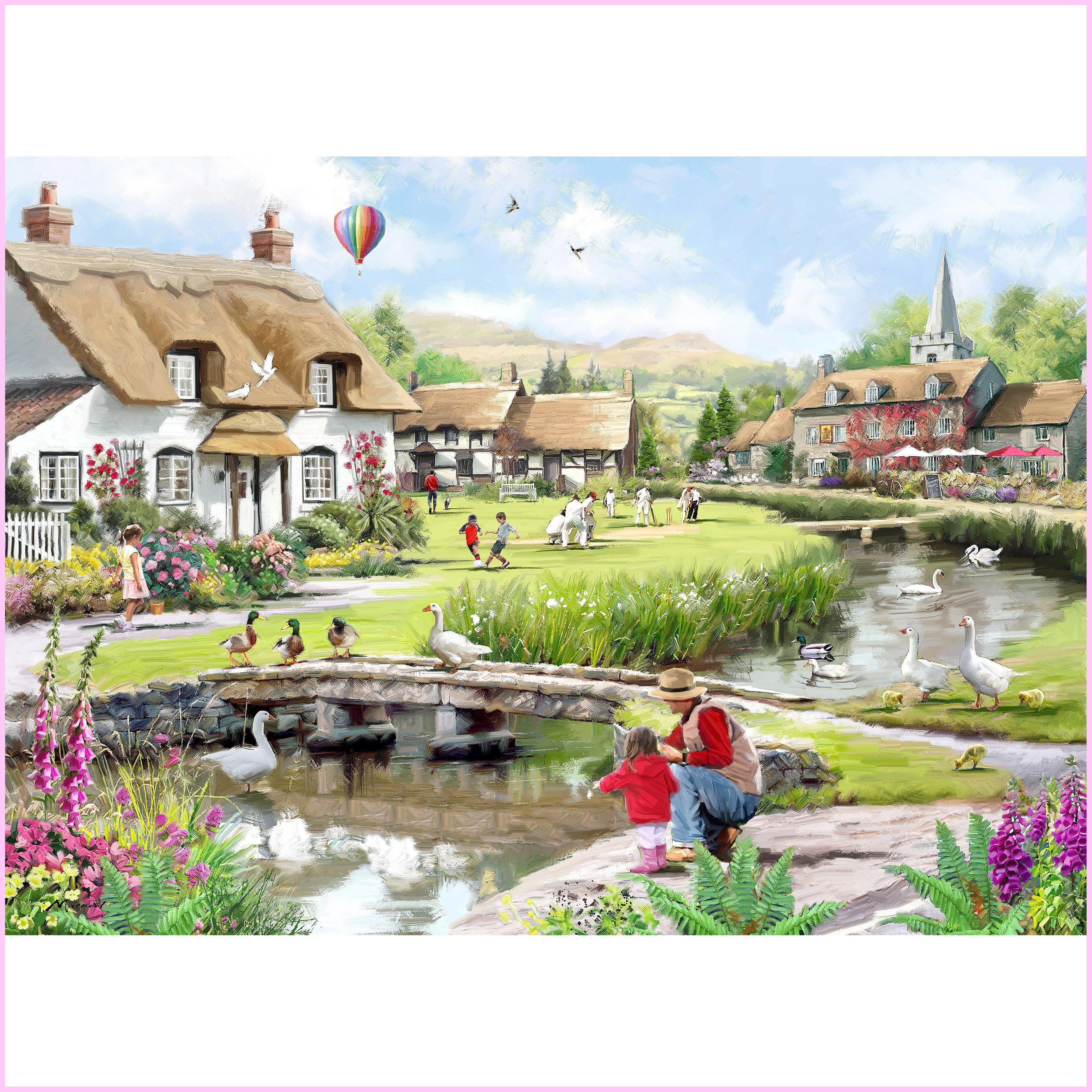 Country Village Life Diamond Painting | 5D Diamond Painting Kits-Diamond Painting Kit-Heartful Diamonds