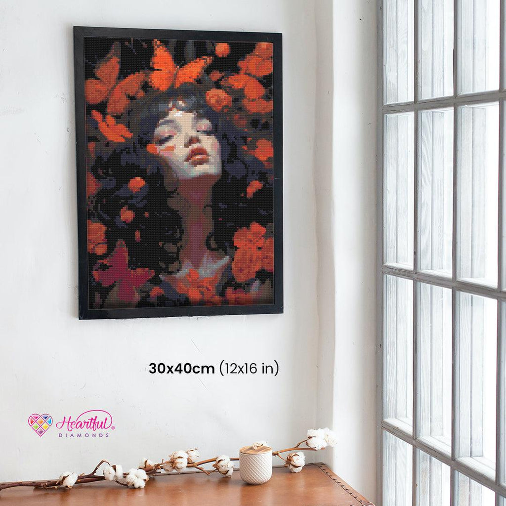 Crimson Dreams Diamond Painting Kit-30x40cm (12x16 in)-Heartful Diamonds