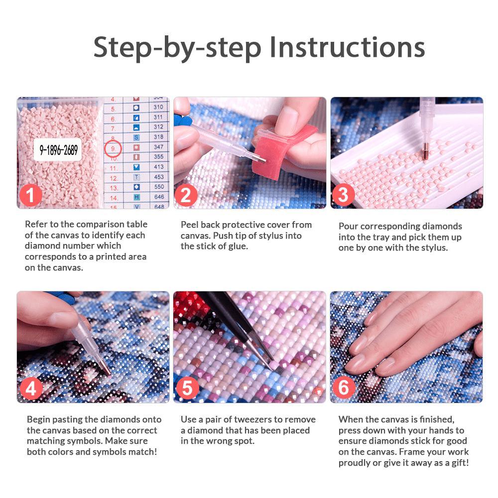 Walking Through Sun Moon and Stars-Diamond Painting Kit-Heartful Diamonds