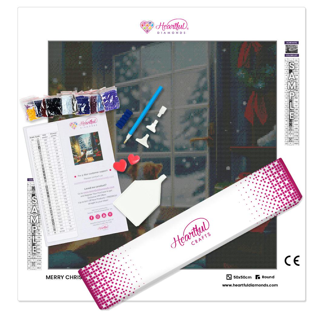 Merry Christmas with Fido-Diamond Painting Kit-Heartful Diamonds
