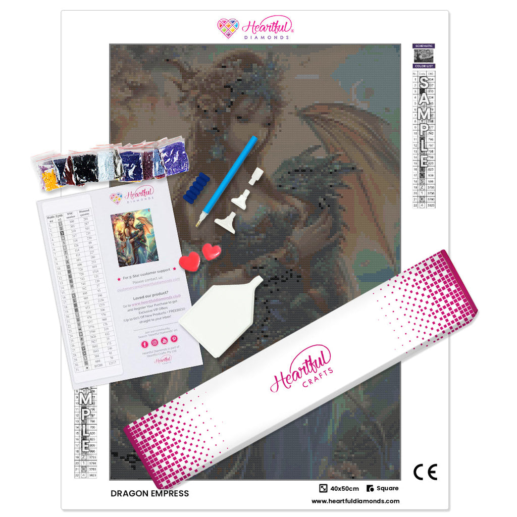 Dragon Empress Diamond Painting Kit-40x50cm (16x20 in)-Heartful Diamonds