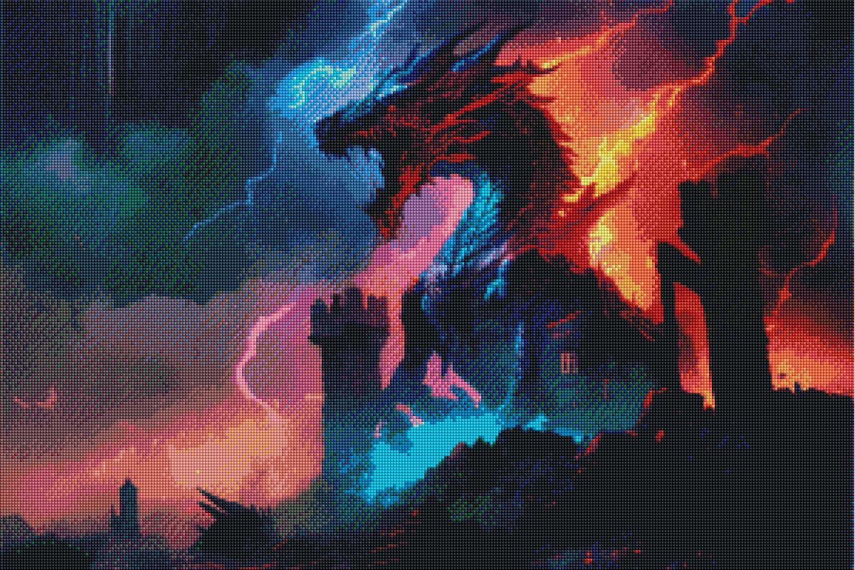 Attacking Dragon Diamond Painting – Artist By Number