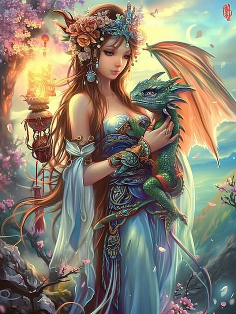 Dragon Empress Diamond Painting Kit-40x50cm (16x20 in)-Heartful Diamonds