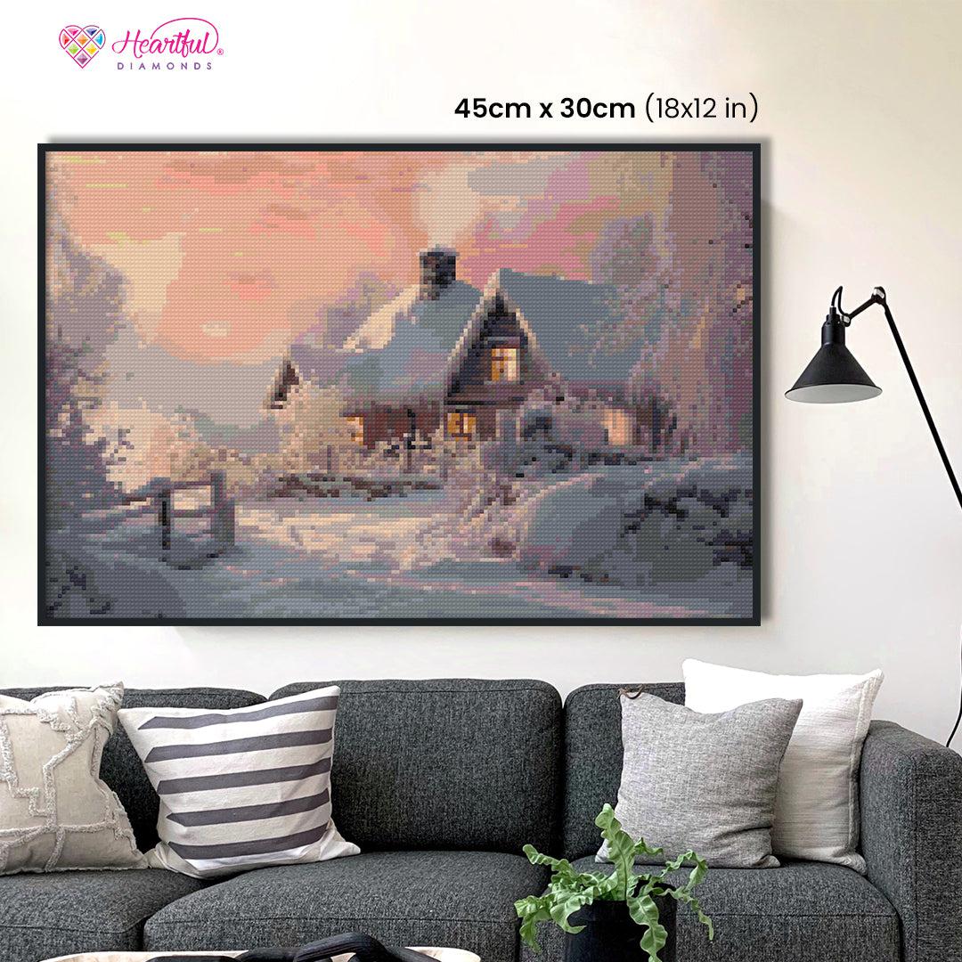 Dreamy Cottage Diamond Painting Kit-45x30cm (18x12 in)-Heartful Diamonds