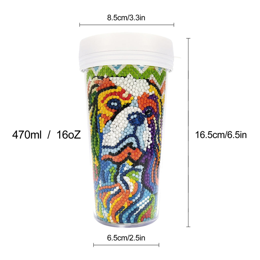 Travel Tumbler Diamond Art-Heartful Diamonds