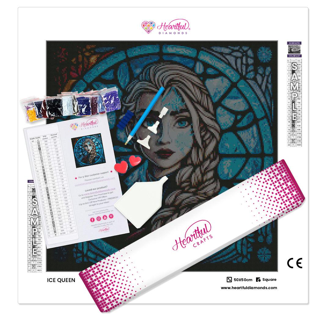Ice Queen Stained Glass-Diamond Painting Kit-Heartful Diamonds