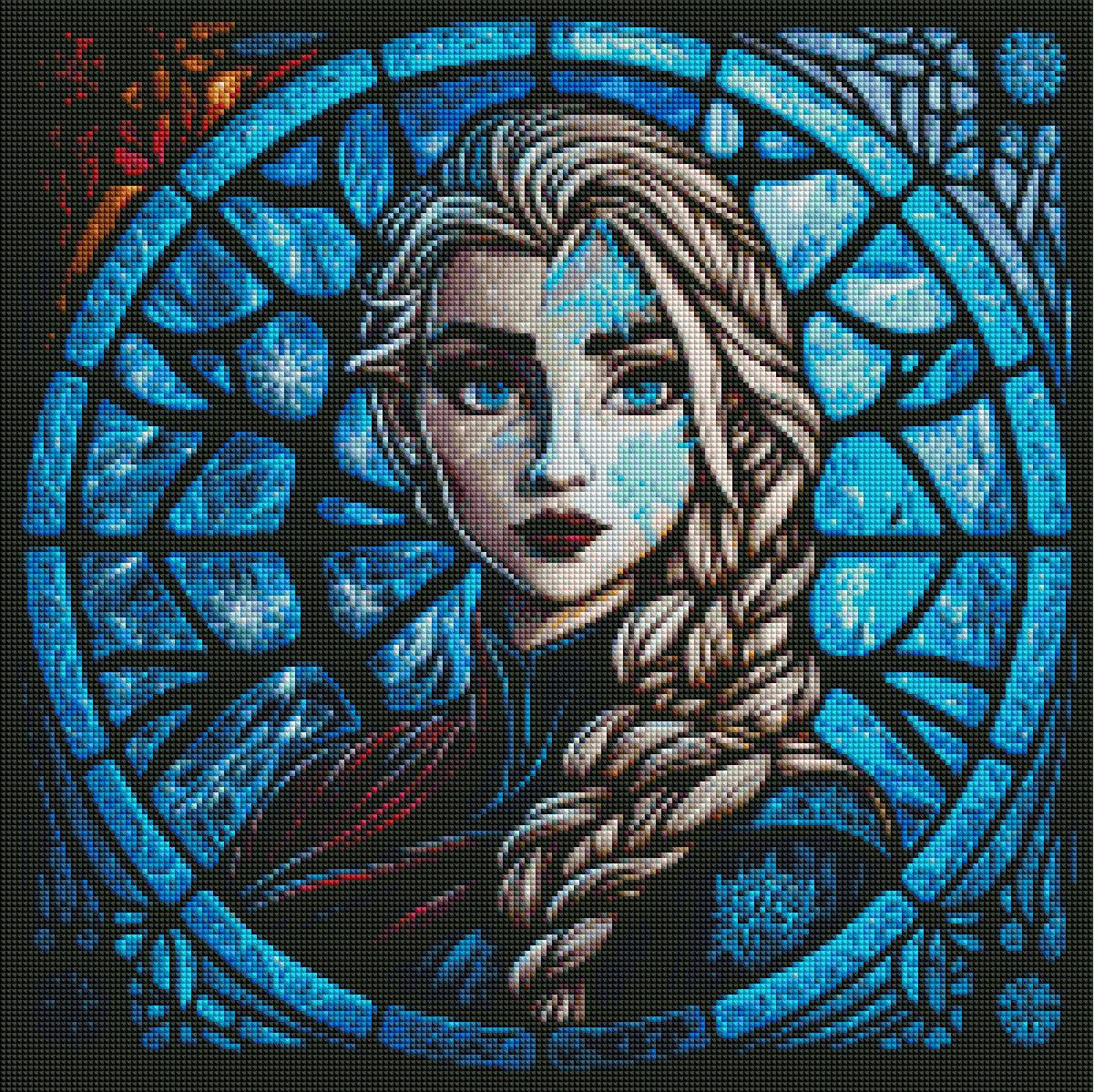 Ice Queen Stained Glass-Diamond Painting Kit-Heartful Diamonds