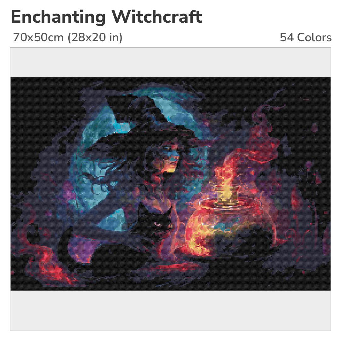 Enchanting Witchcraft Diamond Painting Kit-70x50cm (28x20 in)-Heartful Diamonds