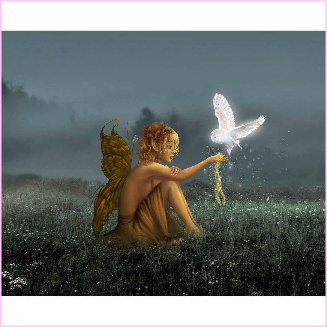 Fairy Owl Spirit-Diamond Painting Kit-Heartful Diamonds