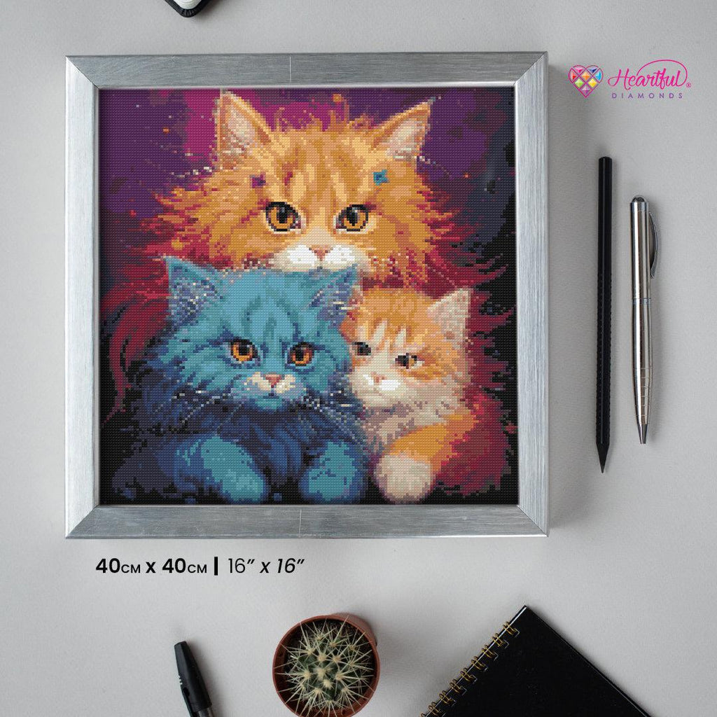 Feline Dreamscape Diamond Painting Kit-Heartful Diamonds