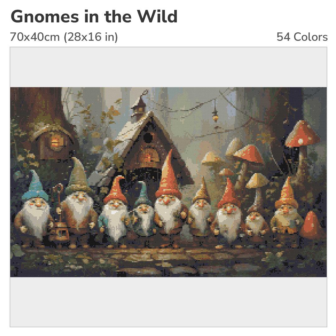Gnomes in the Wild Diamond Painting Kit-70x40cm (28x16 in)-Heartful Diamonds