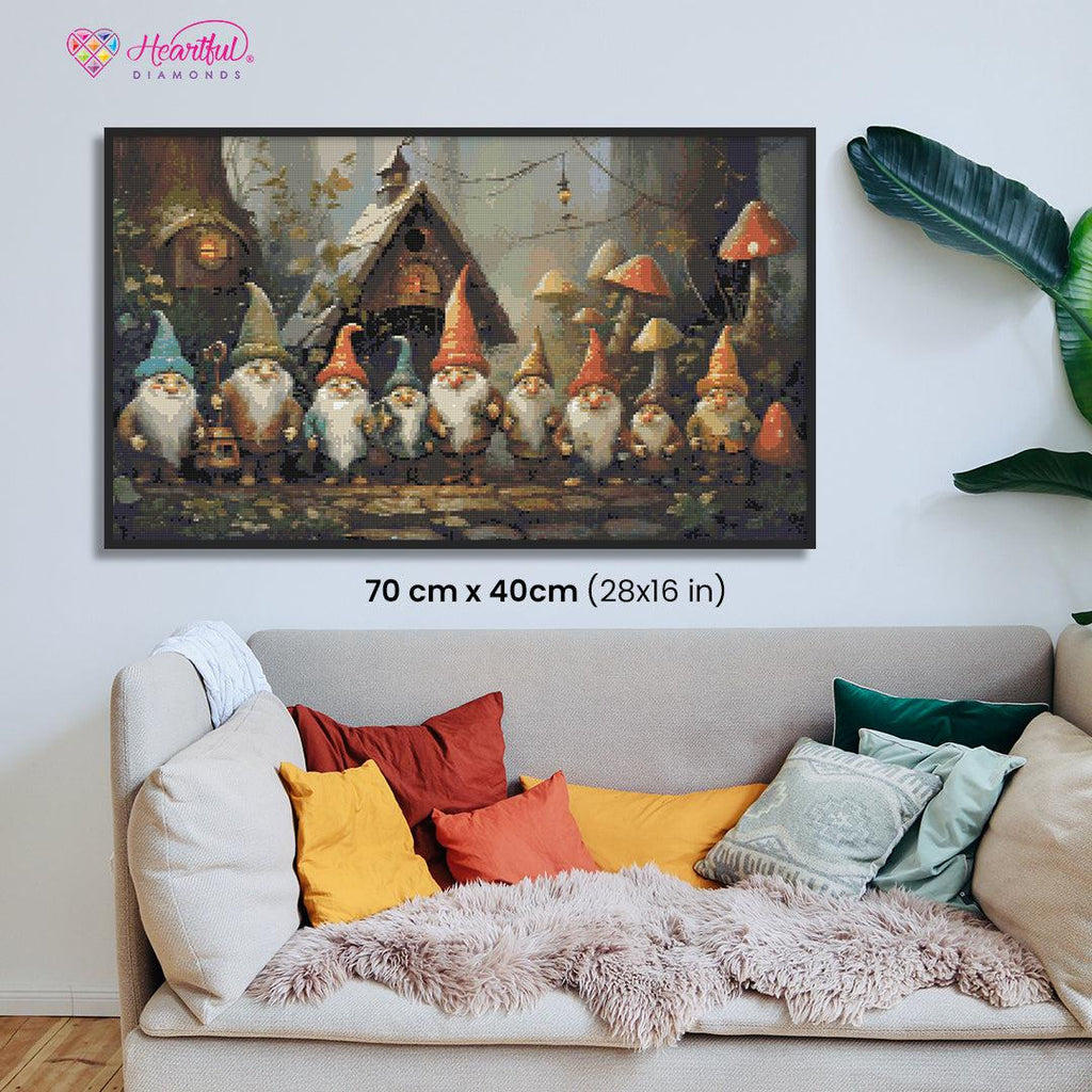 Gnomes in the Wild Diamond Painting Kit-70x40cm (28x16 in)-Heartful Diamonds