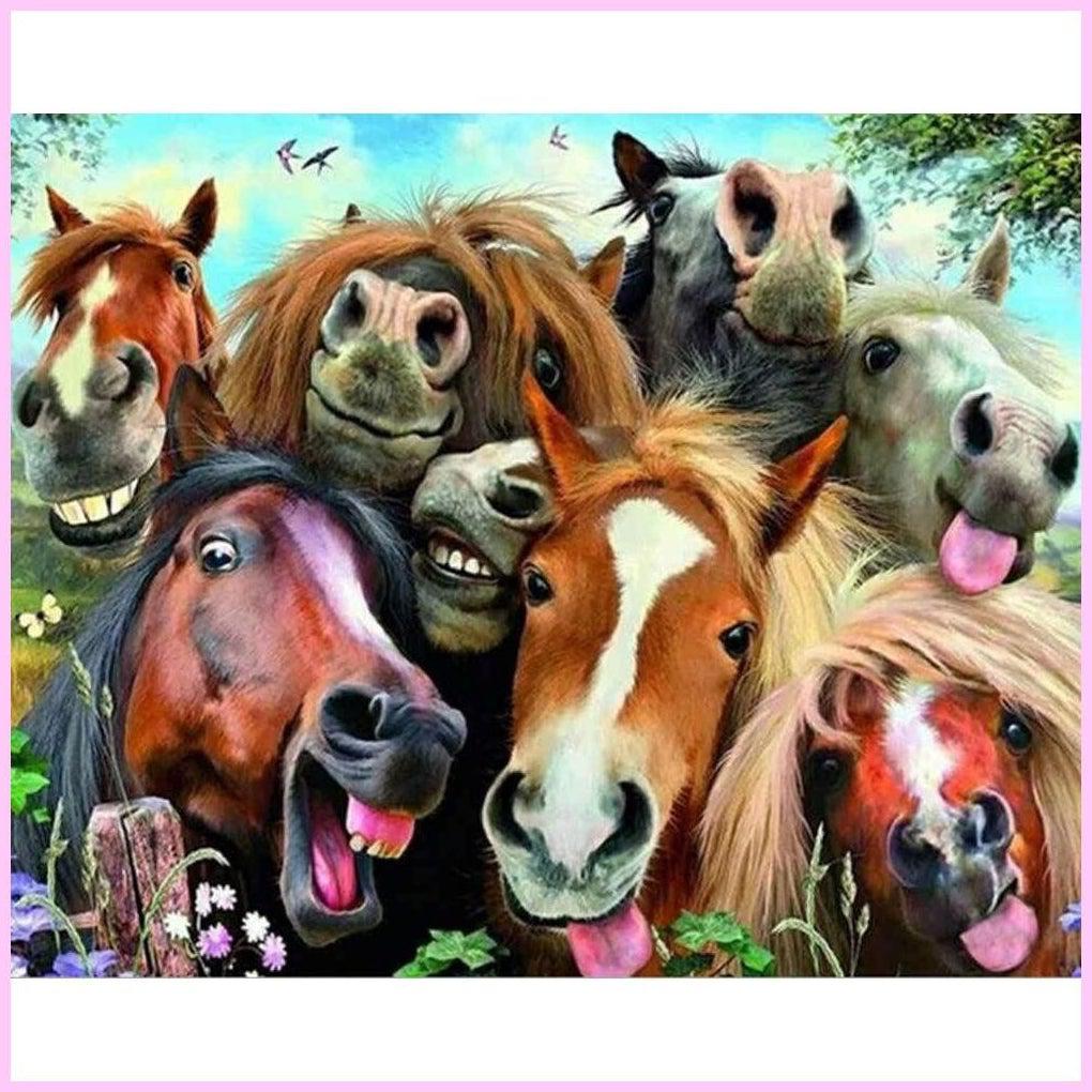Horsing Around-Diamond Painting Kit-Heartful Diamonds