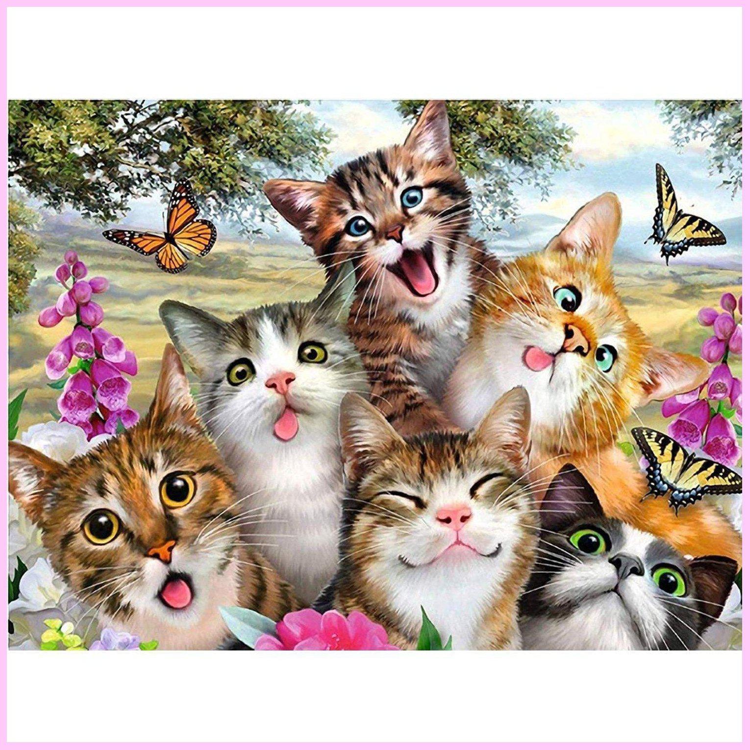 Kitten Party-Diamond Painting Kit-Heartful Diamonds