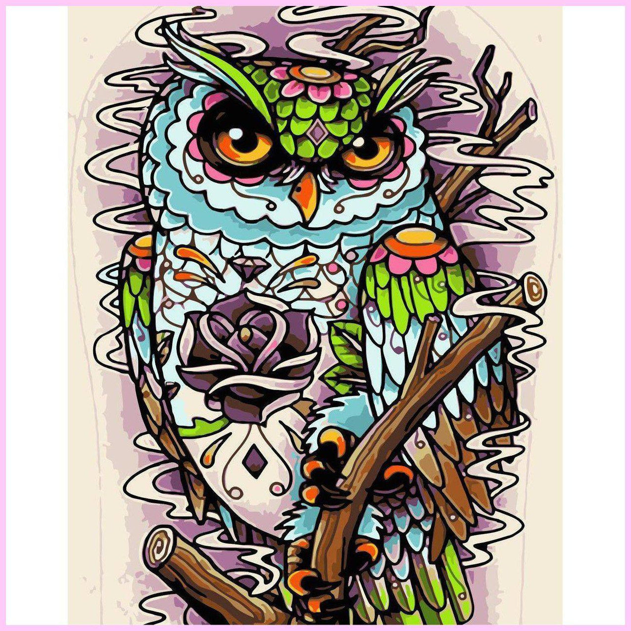Diamond Owl-Diamond Painting Kit-Heartful Diamonds