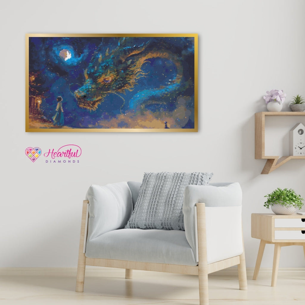 Guardian of the Celestial Gate Diamond Painting Kit-70x40cm (28x16 in)-Heartful Diamonds