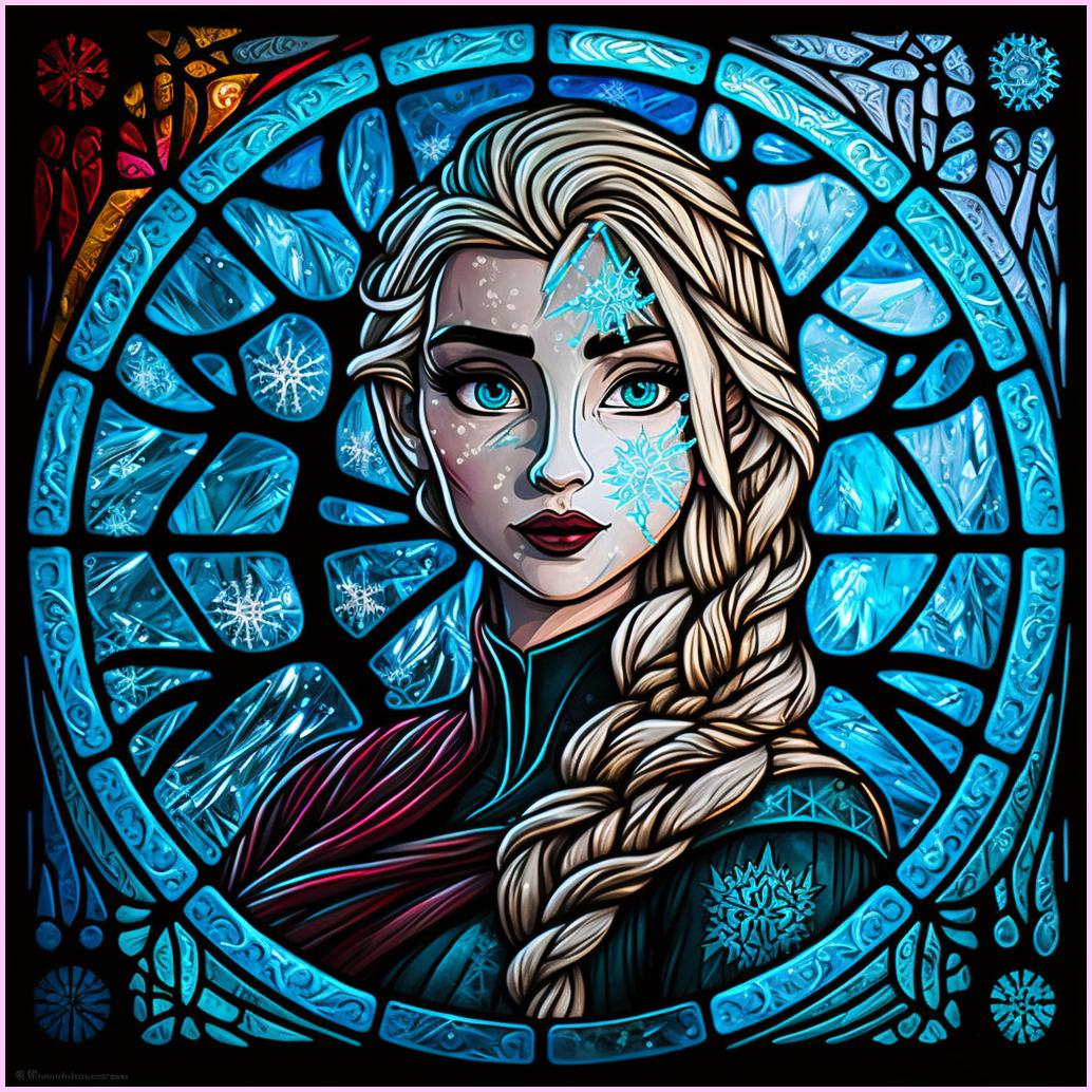 Ice Queen Stained Glass-Diamond Painting Kit-Heartful Diamonds