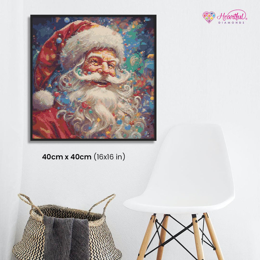 Joyful Christmas Spirit Diamond Painting Kit-40x40cm (16x16 in)-Heartful Diamonds