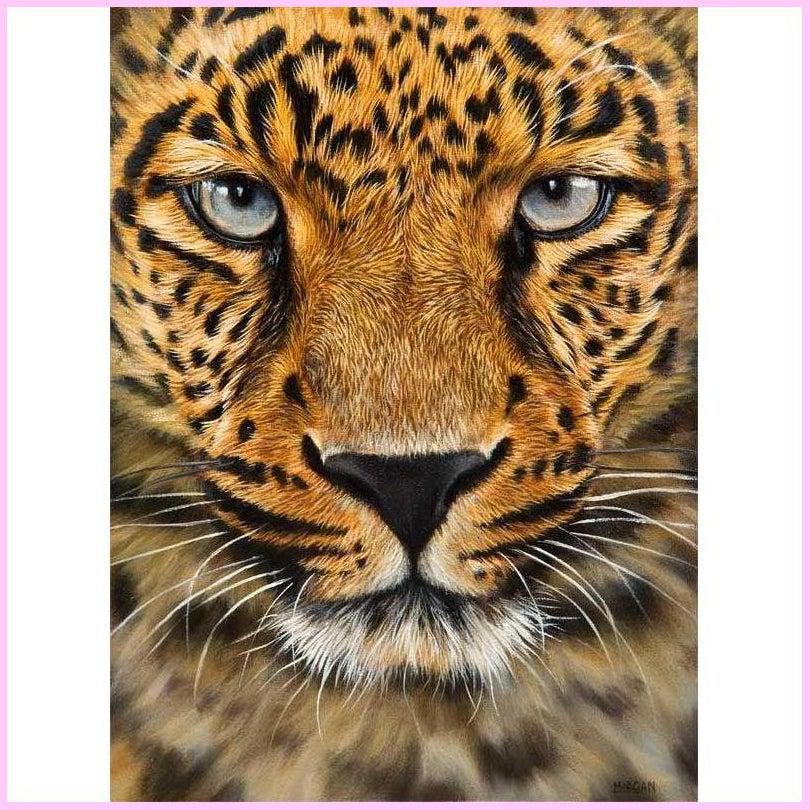 Leopard Close Up-Diamond Painting Kit-Heartful Diamonds