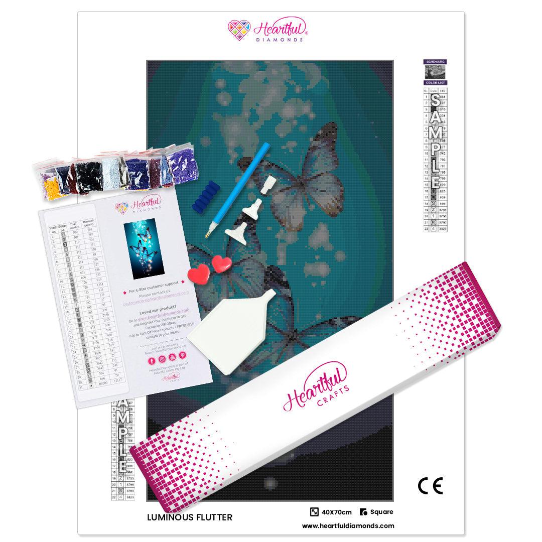 Luminous Flutter Diamond Painting Kit-Heartful Diamonds